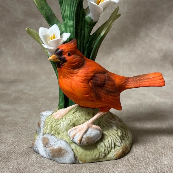 Cardinal & Flowers Figurine by Aldon - Picture 2 of 8